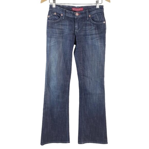 Rock & Republic Jeans Women 25X30 Kasandra Red Swarovski Crystal Slight Boot Cut - Picture 4 of 8